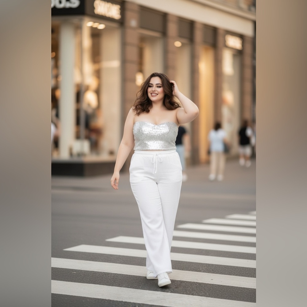 Athleta Cabo Linen Wide Leg  Pant White New With Tag